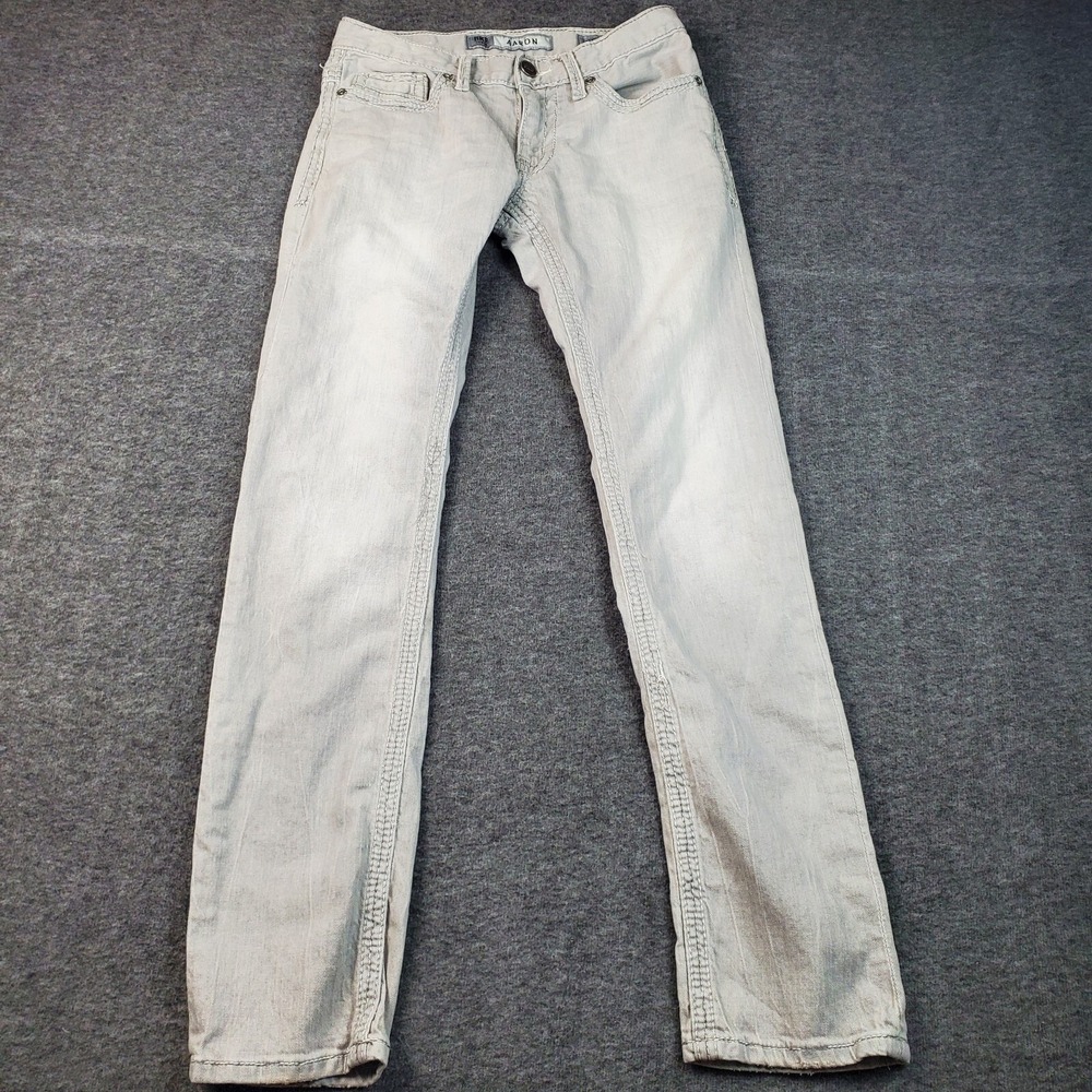 BKE Buckle Jeans Mens 28R Gray Aaron Slim Straight Leg Fit Denim Distressed